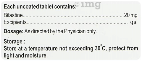 Bilastero 20mg Tablet image Bilastero 20mg Tablet image