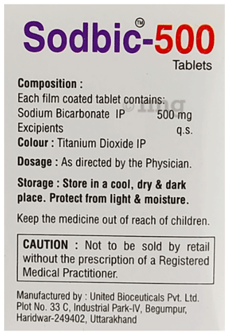 Sodbic 500mg Tablet image Sodbic 500mg Tablet image