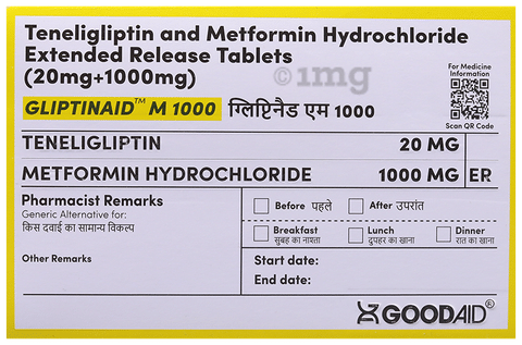 Gliptinaid M 1000 Tablet ER