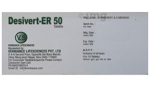 Desivert-ER 50 Tablet image