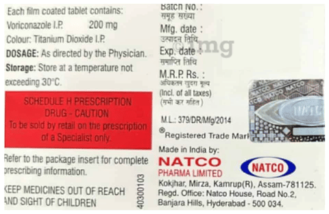 Vorizol 200mg Tablet image Vorizol 200mg Tablet image
