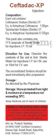 Ceftadac-XP Injection image