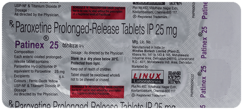 Patinex 25mg Tablet image
