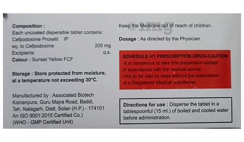 Tabcef 200 Tablet DT image Tabcef 200 Tablet DT image