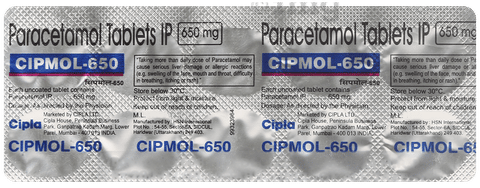 Cipmol 650 Tablet image