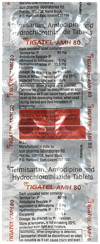 Tigatel AMH 80mg/5mg/12.5mg Tablet