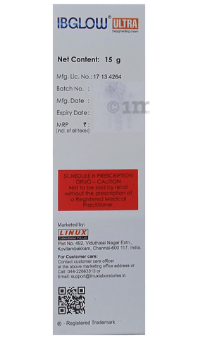 IBGlow Ultra Hydroquinone Cream for Depigmentation | Paraben Free image