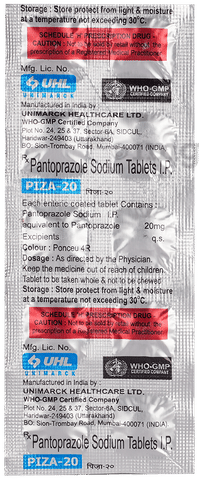 Piza 20mg Tablet image