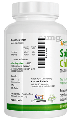Avocare Biotech Spirulina Chlorella Capsule image
