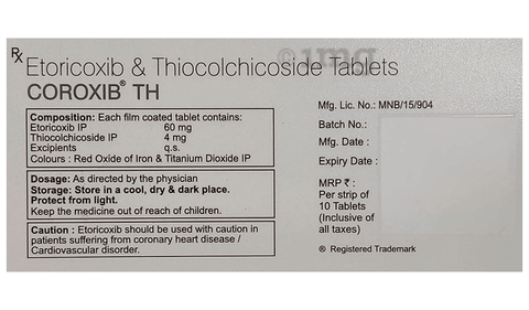 कोरोक्सीब टीएच 60mg/4mg टैबलेट image