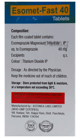 Esomet-Fast 40 Tablet image Esomet-Fast 40 Tablet image