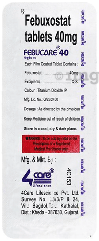 Febucare 40mg Tablet image Febucare 40mg Tablet image
