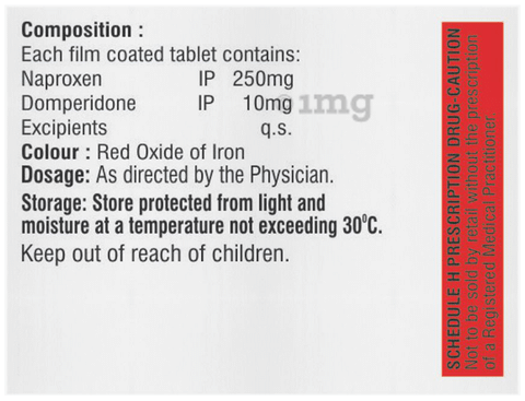 Naprovax D 250mg/10mg Tablet