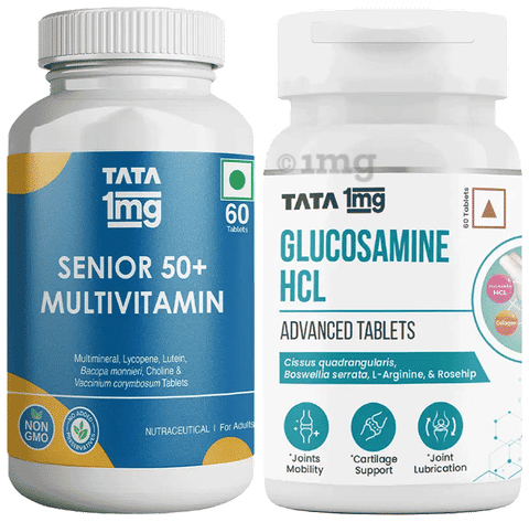 Combo Pack of Tata 1mg Senior 50+ Multivitamin & Multimineral Veg