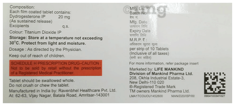 Dydroboon 20mg Tablet SR