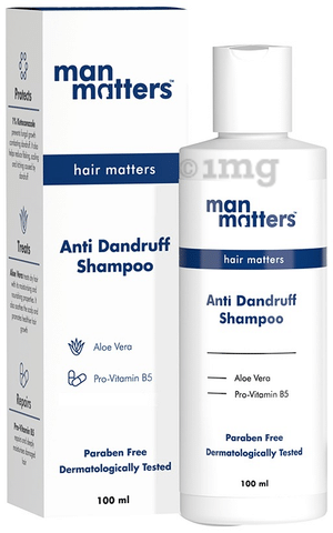 Man Matters Anti Dandruff Shampoo with 1% Ketoconazole to Reduce Flaking  (100ml Each): Buy box of 1 Bottle at best price in India | 1mg