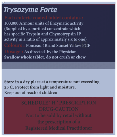 Trysozyme Forte Tablet image
