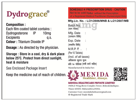 Dydrograce Tablet image