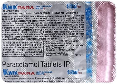 Kwik Para Fast Dissolving Tablet image