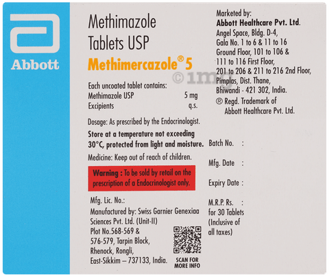Methimercazole 5 Tablet image