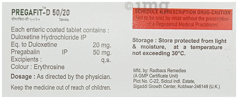 Pregafit-D 50/20 Tablet image