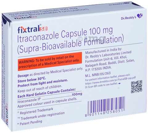 Fixtral SB 100mg Capsule image