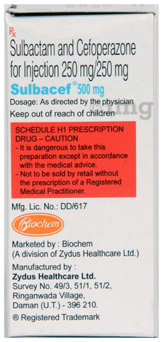 Sulbacef 250mg/250mg Injection