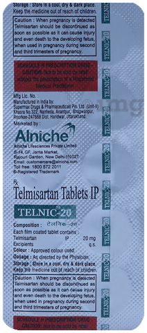 Telnic 20mg Tablet image Telnic 20mg Tablet image
