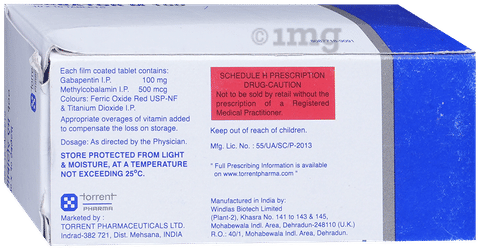 Gabator M 100mg/500mcg Tablet image Gabator M 100mg/500mcg Tablet image