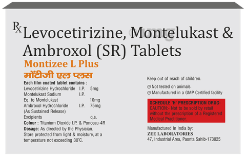 Montizee L Plus Tablet SR image Montizee L Plus Tablet SR image