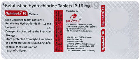 Spinbeta 16 Tablet image Spinbeta 16 Tablet image