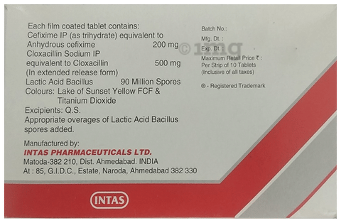 Ceftas CL 200 mg Tablet image