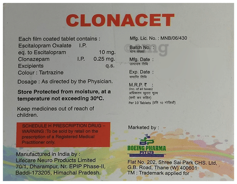 Clonacet Tablet image