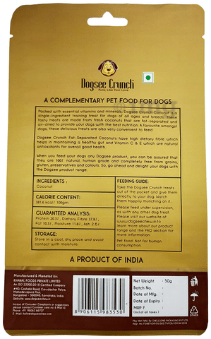 Dogsee Crunch Premium Coconut Training Treat for Dogs (50gm Each