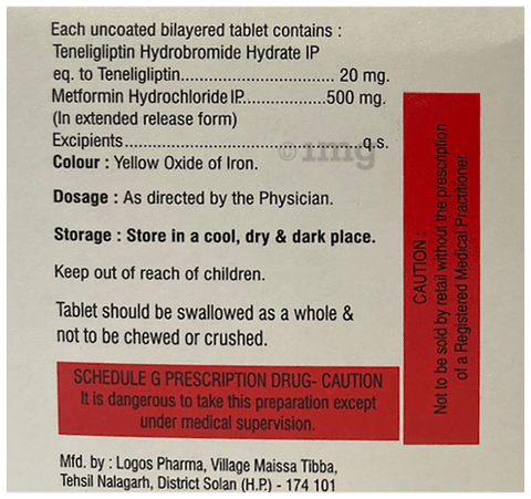 Tenlipure M 500mg/20mg Tablet