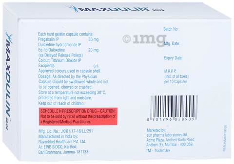 Maxdulin 50/20 Capsule DR image
