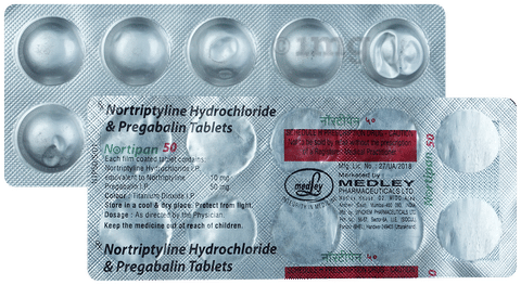 Nortipan 50mg/10mg Tablet