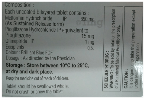 Triglimisave HS 1 Tablet SR image Triglimisave HS 1 Tablet SR image