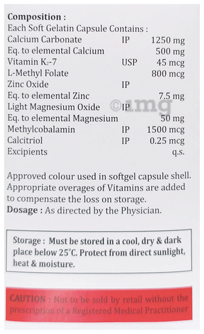 Calsab-K2 7 Softgel Capsule image Calsab-K2 7 Softgel Capsule image