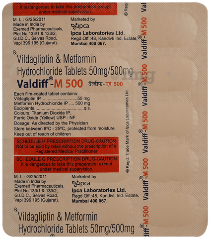 Valdiff-M 500 Tablet image