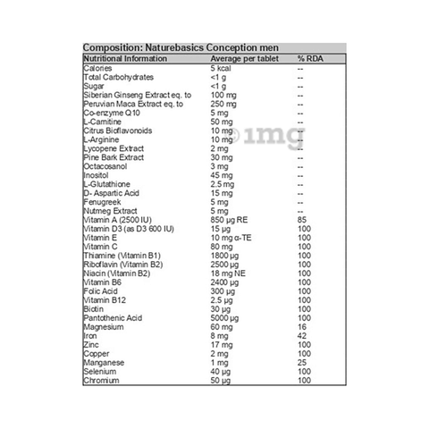 Naturebasics Conception Men Tablet image