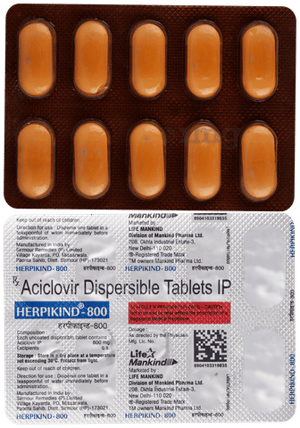 Herpikind 800mg Tablet image Herpikind 800mg Tablet image