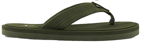 Olive green top flip flops