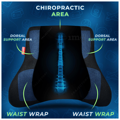 Trajectory Back Support for Chair Car Seat, Orthopedic Lumbar