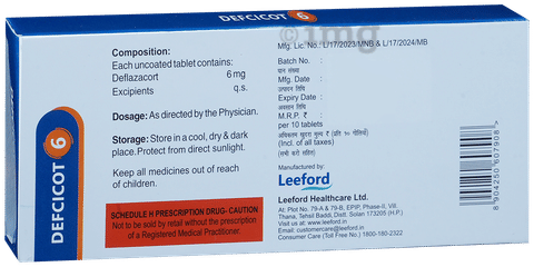 Defcicot 6mg Tablet image