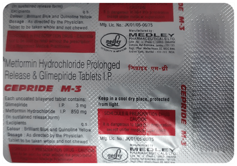 Gepride M 3 Tablet PR image