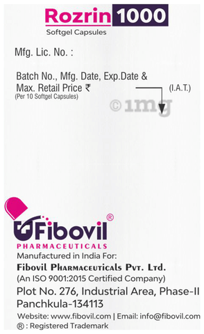 Rozrin 1000 Softgel Capsule image