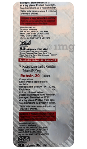 Rabsir 20 Tablet image Rabsir 20 Tablet image