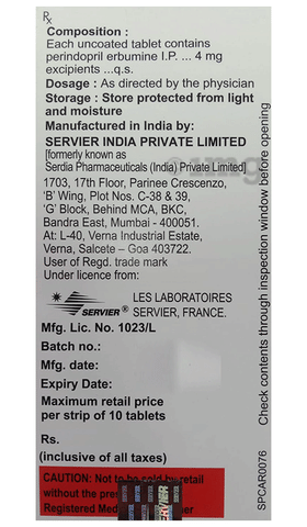 Coversyl 4mg Tablet image Coversyl 4mg Tablet image