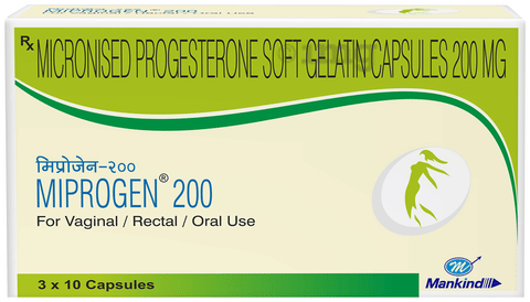 Miprogen 200 Soft Gelatin Capsule image